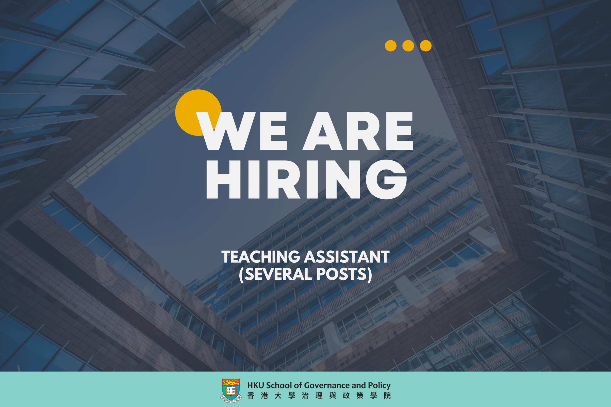 Job Opening on Teaching Assistant in the School of Governance and Policy (Several Posts)